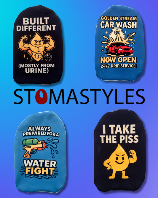 Hilarious Urostomy Stoma Bag Covers – Funny Pee-Themed Ostomy Accessories
