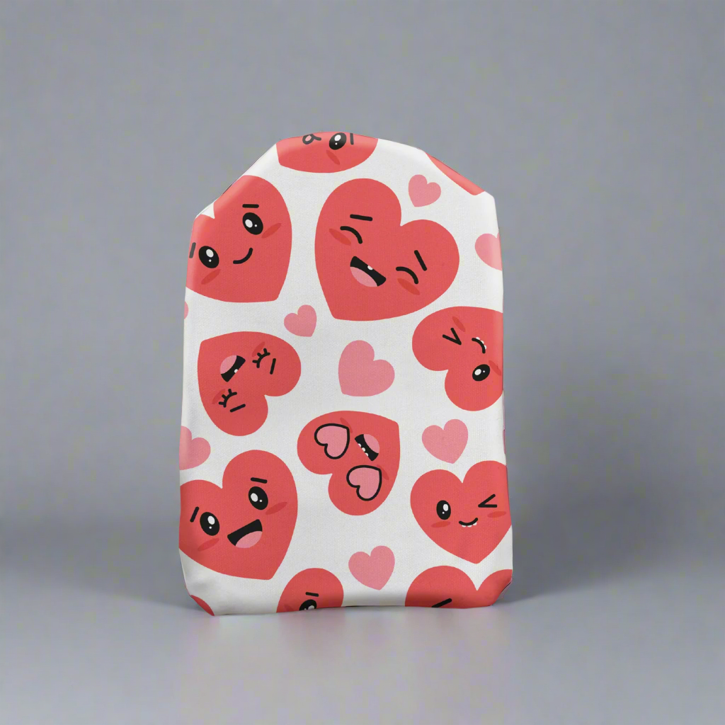 Silly Hearts Stoma Bag Cover