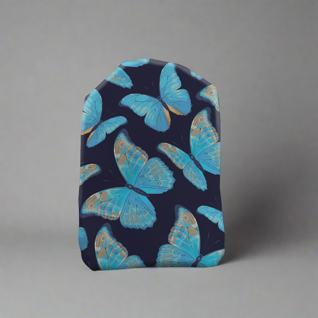 Bright Blue Butterflies Stoma Bag Cover