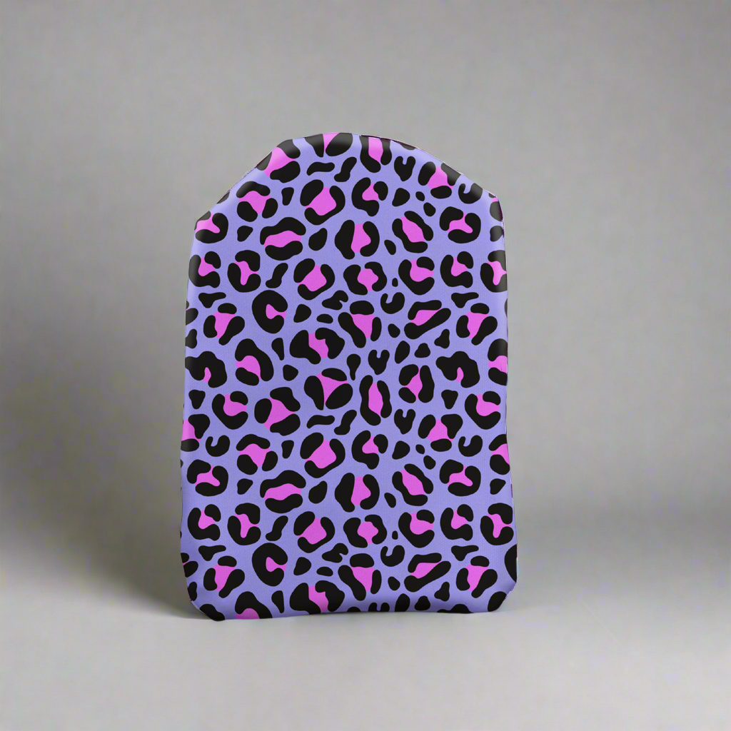 Purple & Pink Leopard Print Stoma Bag Cover