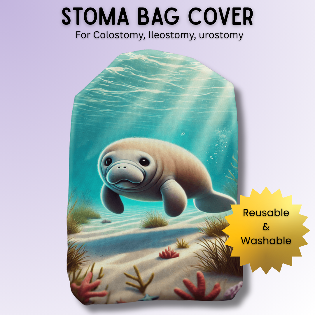 Moody Manatee Stoma Bag Cover
