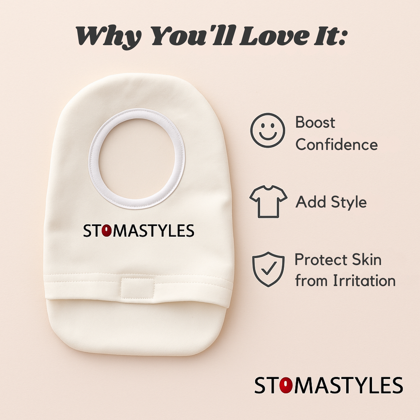 Heart Patterns Stoma Bag Cover