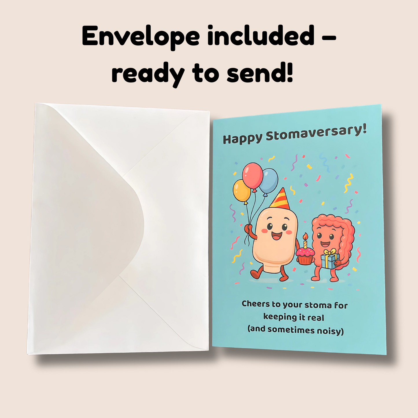 Happy Stomaversary Card – Funny Ostomy Anniversary Greeting | Stoma Celebration Humour