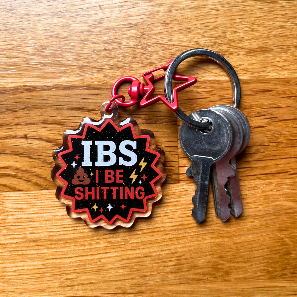 IBS “I Be Sh*tting” Funny Keyring – Red Edition