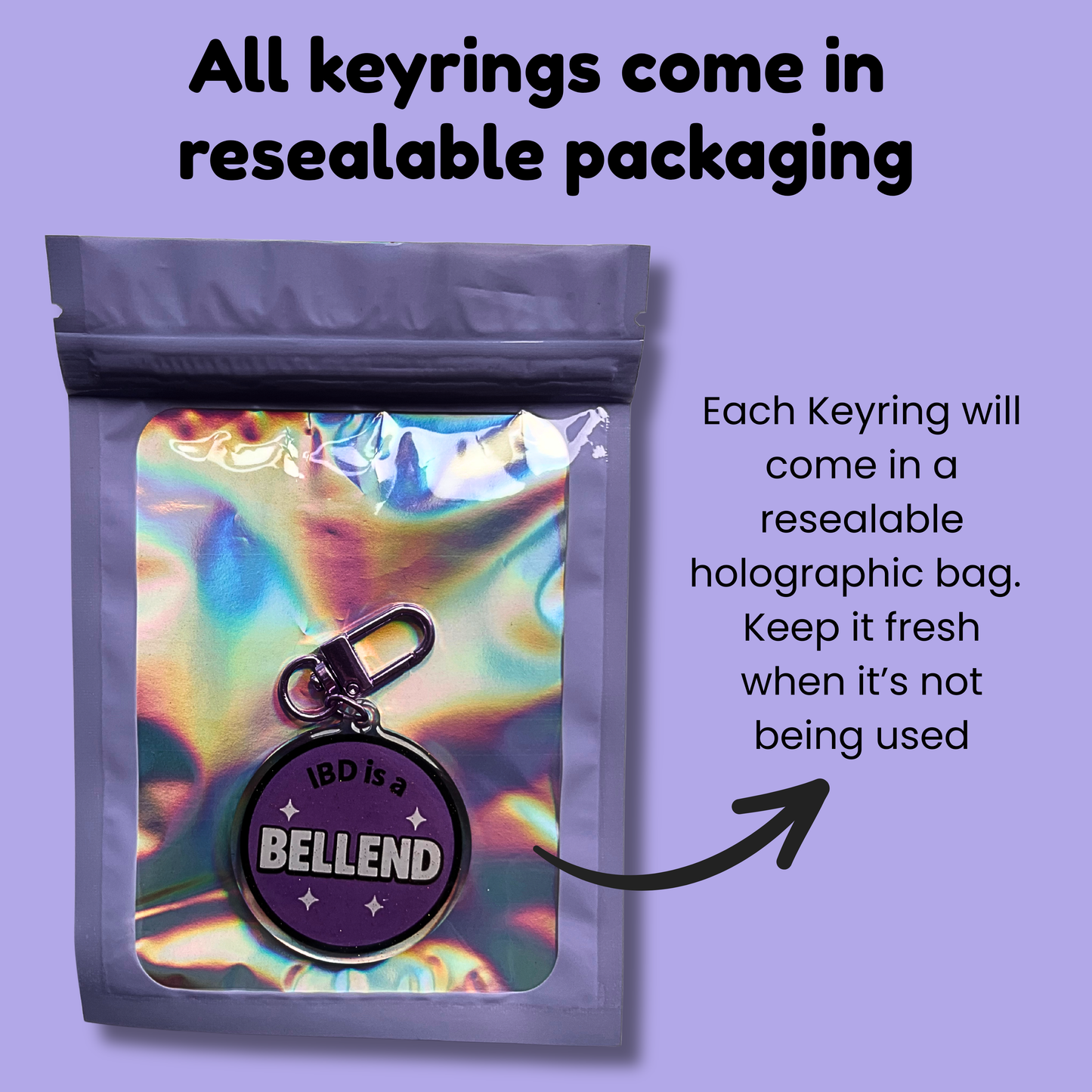 IBD Is a B*llend Funny Keyring