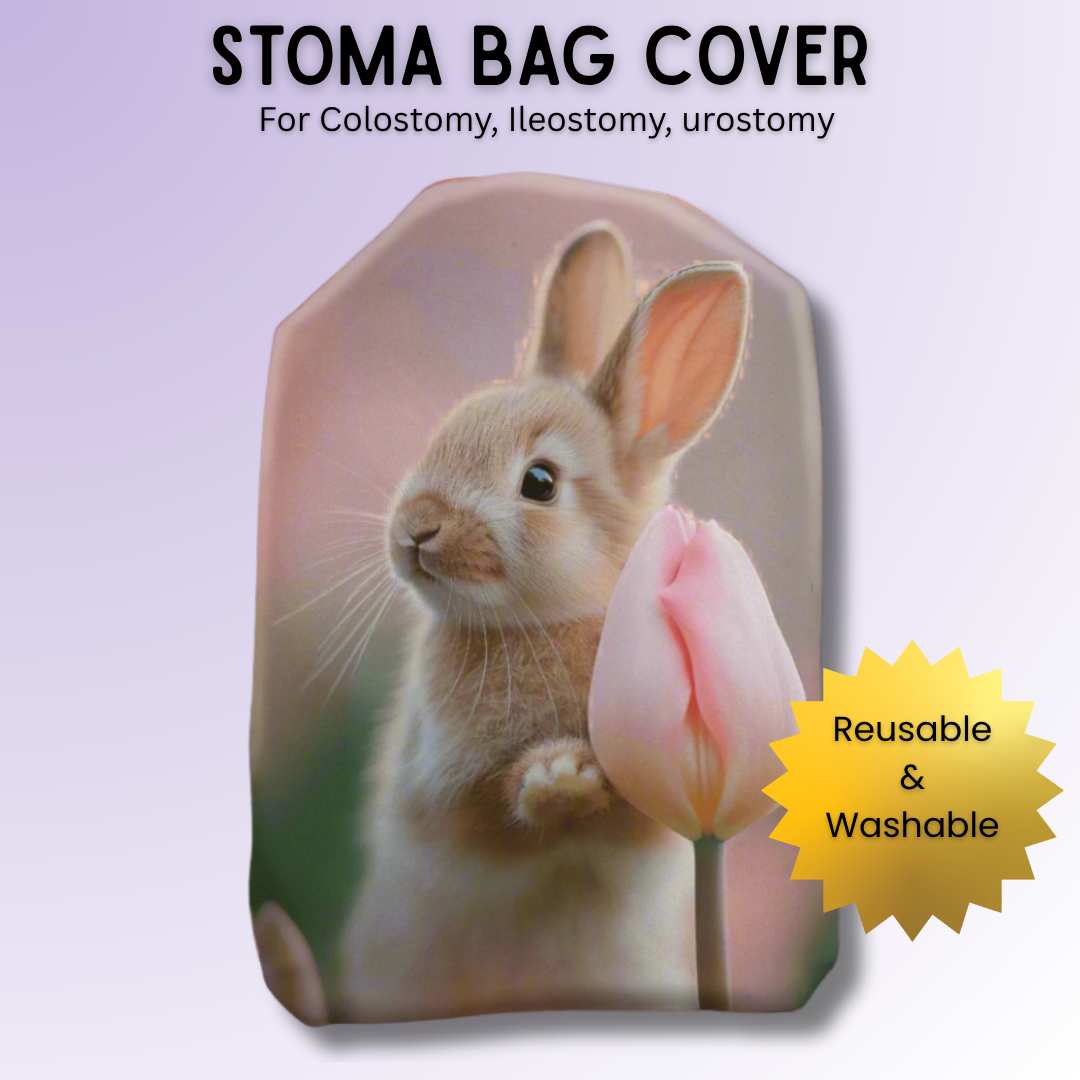 Rodger The Romantic Rabbit Stoma Bag Cover