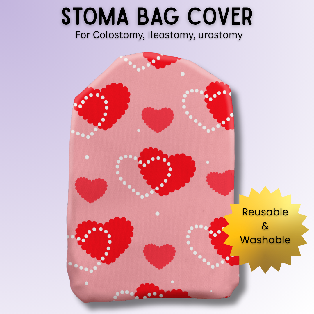 Hearts Variety Stoma Bag Cover