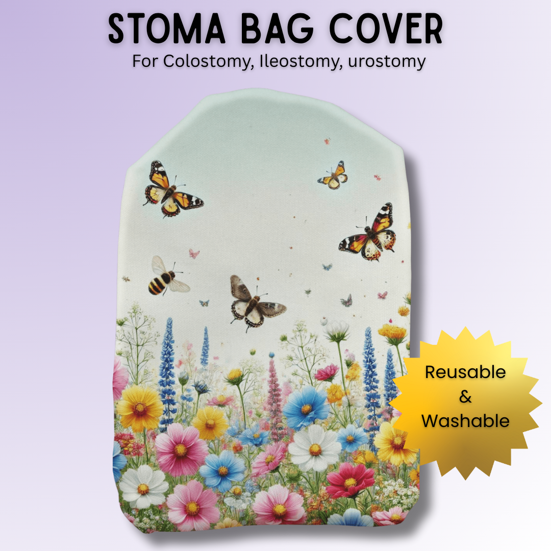 Butterflies & Wildflowers Stoma Bag Cover