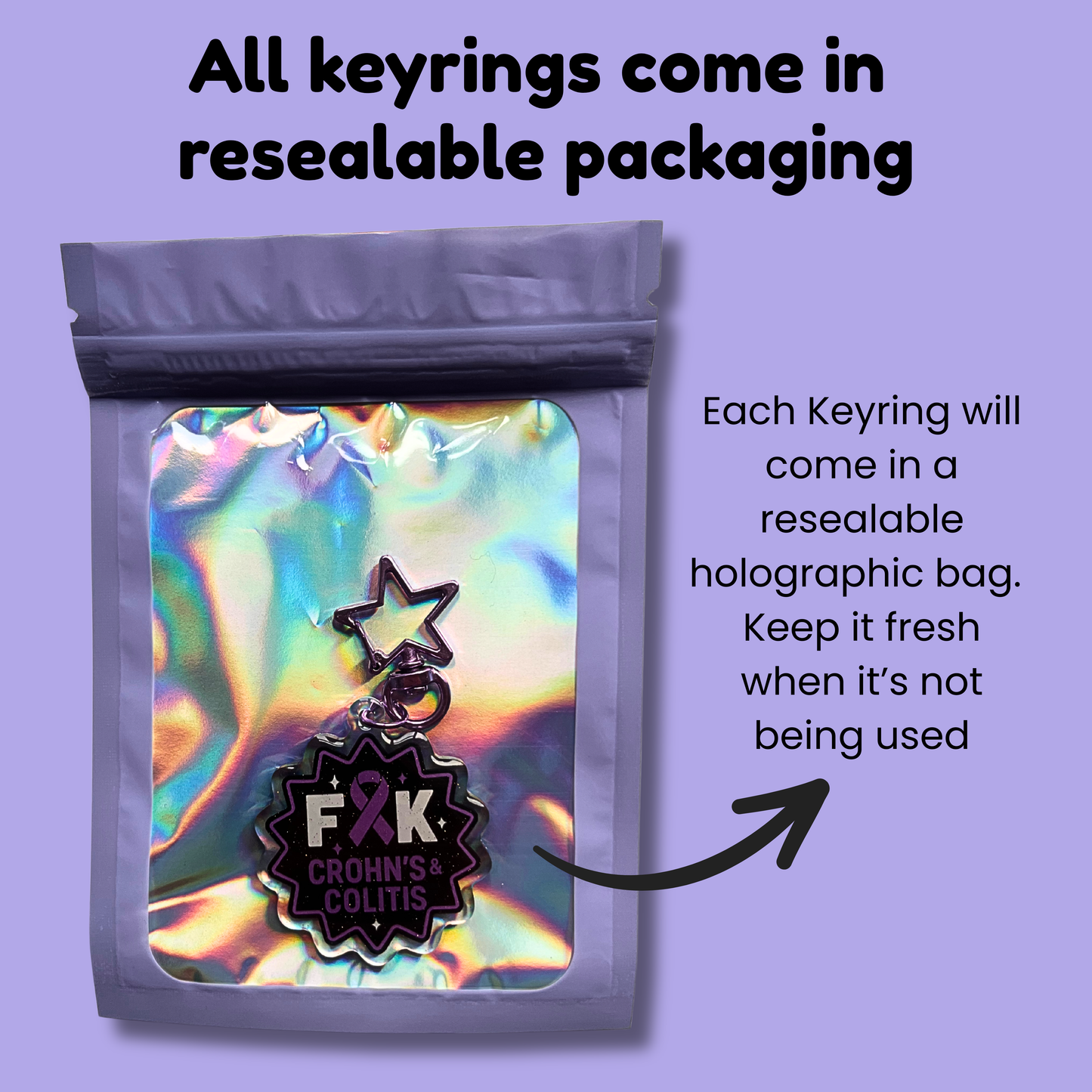 F**k Crohn’s & Colitis Keyring
