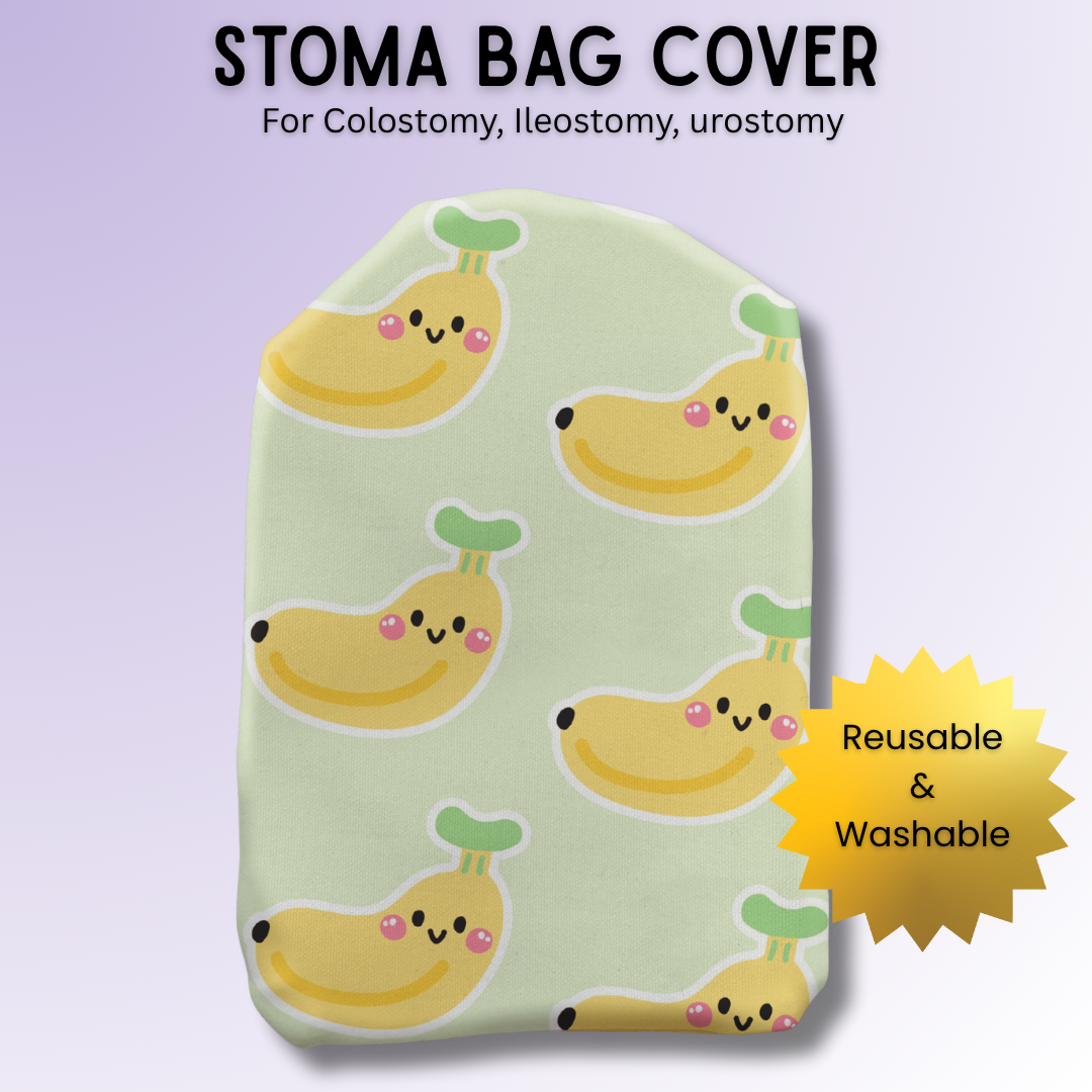 Banana Stoma Bag Cover Fun Ostomy Cover for Colostomy, Ileostomy & Urostomy Just The Cover Banana Stoma Bag Cover Fun Ostomy Cover for Colostomy, Ileostomy & Urostomy Just The Cover