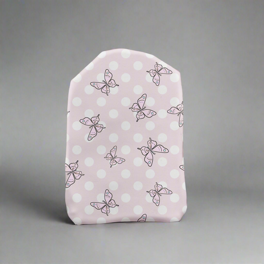 Pink Polka Dot Butterflies Stoma Bag Cover