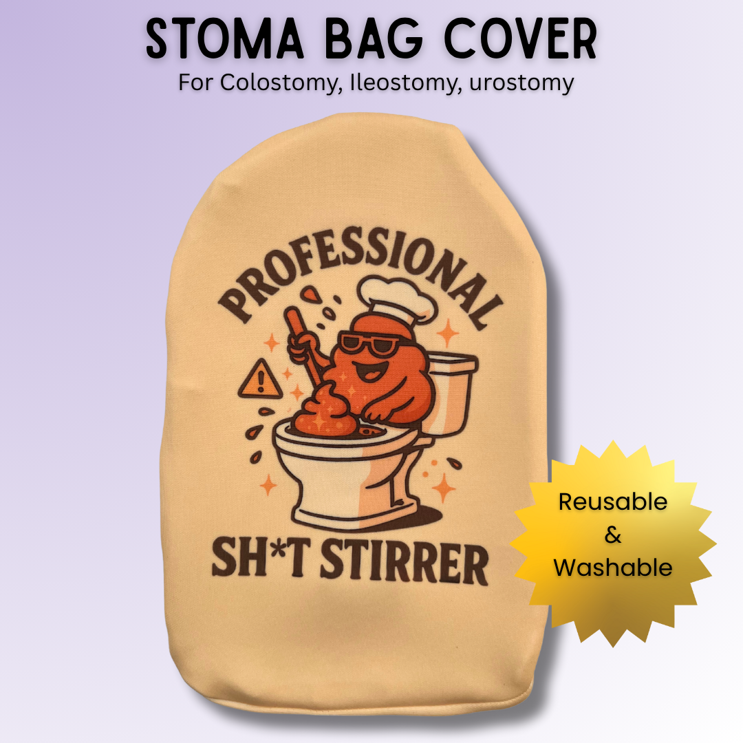 Cheeky Professional Sh*t Stirrer stoma bag cover for most colostomy, ileostomy & urostomy bags.