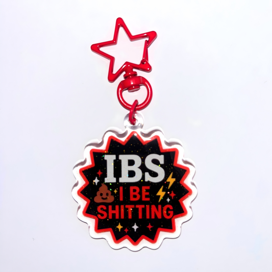 IBS “I Be Sh*tting” Funny Keyring – Red Edition