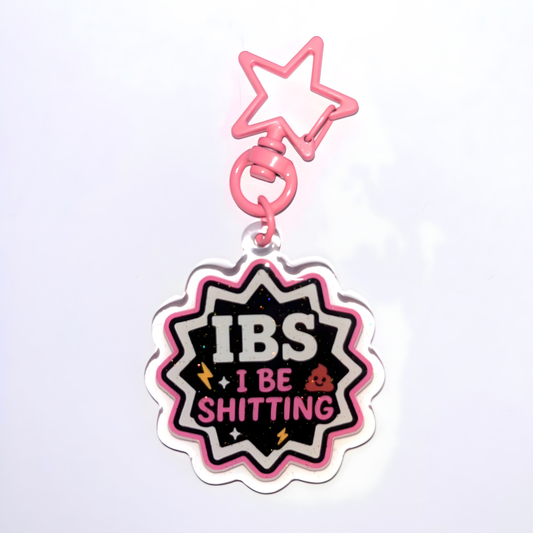 IBS “I Be Sh*tting” Funny Keyring – Pink Edition