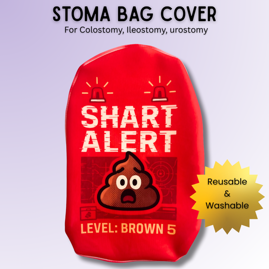 Bold Shart Alert stoma bag cover for most colostomy, ileostomy & urostomy bags.