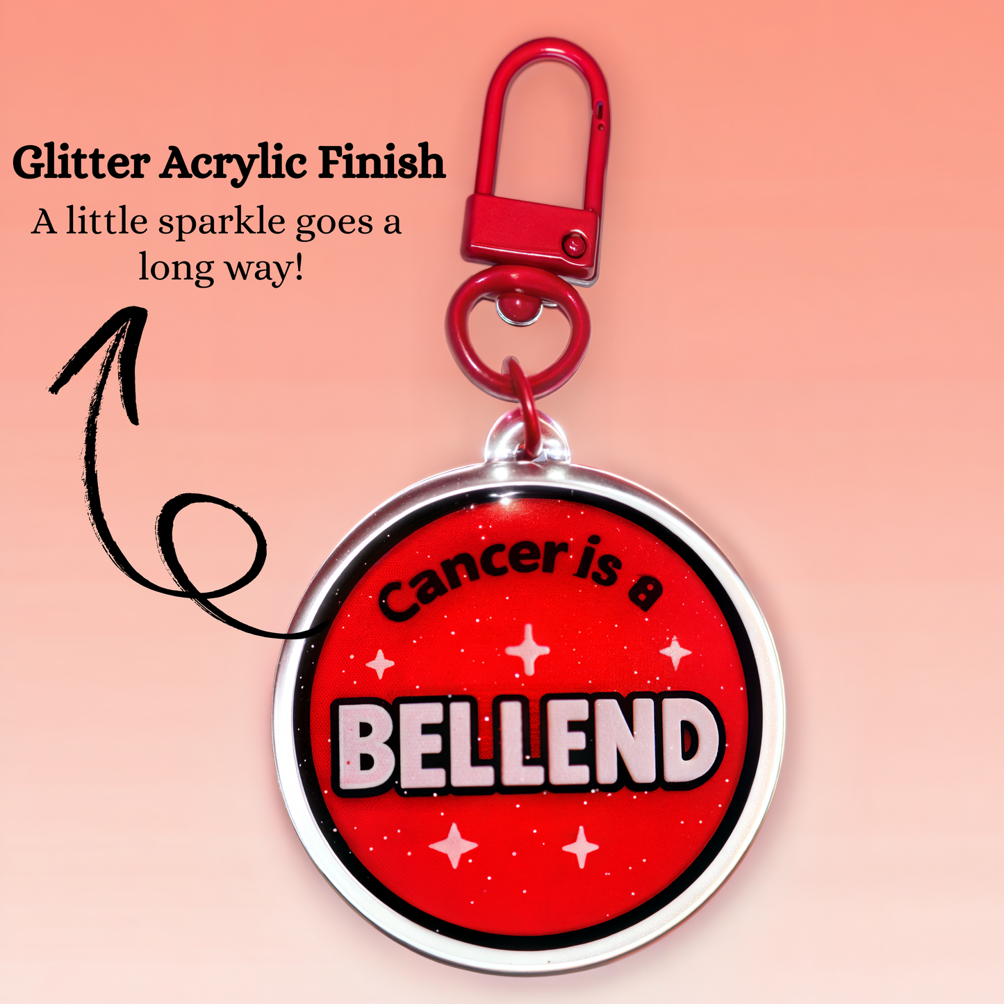 Cancer Is a B*llend Funny Keyring