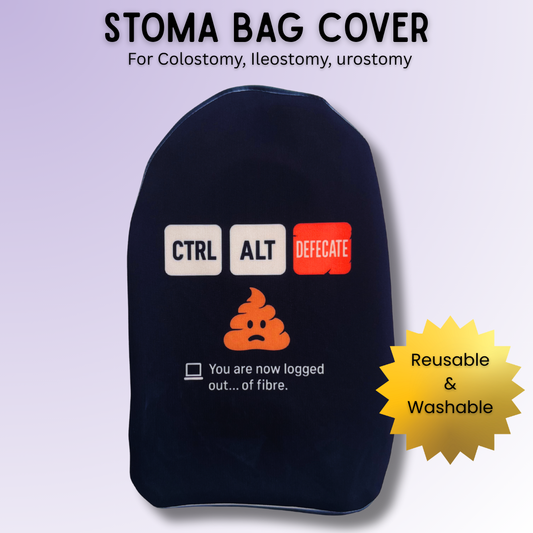 Geeky CTRL + ALT + Defecate stoma bag cover for most colostomy, ileostomy & urostomy bags.