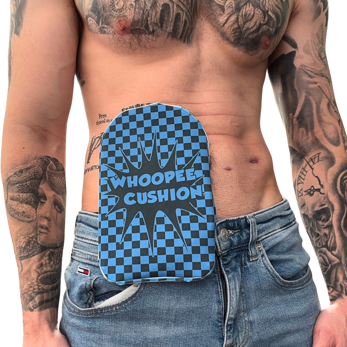 Blue Whoopie Cushion Stoma Bag Cover