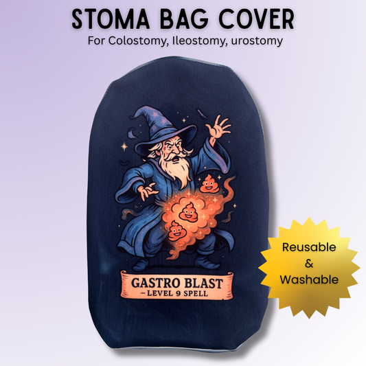 Bold Gastro Blast stoma bag cover for most colostomy, ileostomy & urostomy bags.