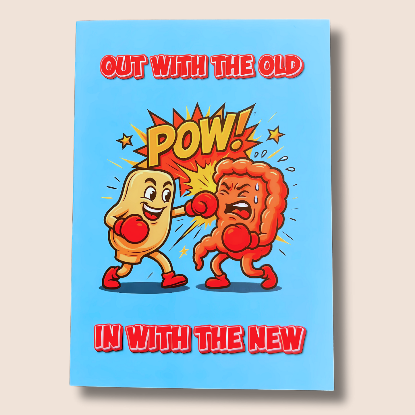 Funny Surgery Card – “Out With The Old, In With The New” | Ostomy & Colon Surgery Humour Greeting Card