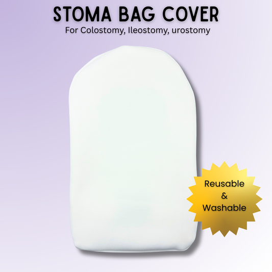Plain White Stoma Bag Cover