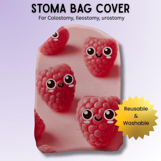 Raspberry Buddies Stoma Bag Cover
