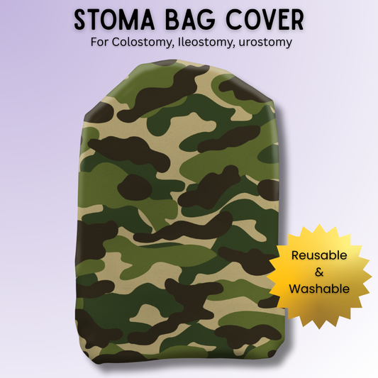 Woodland Camouflage Stoma Bag Cover