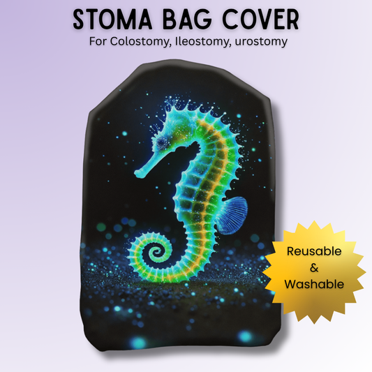 Bioluminescent Seahorse Stoma Bag Cover