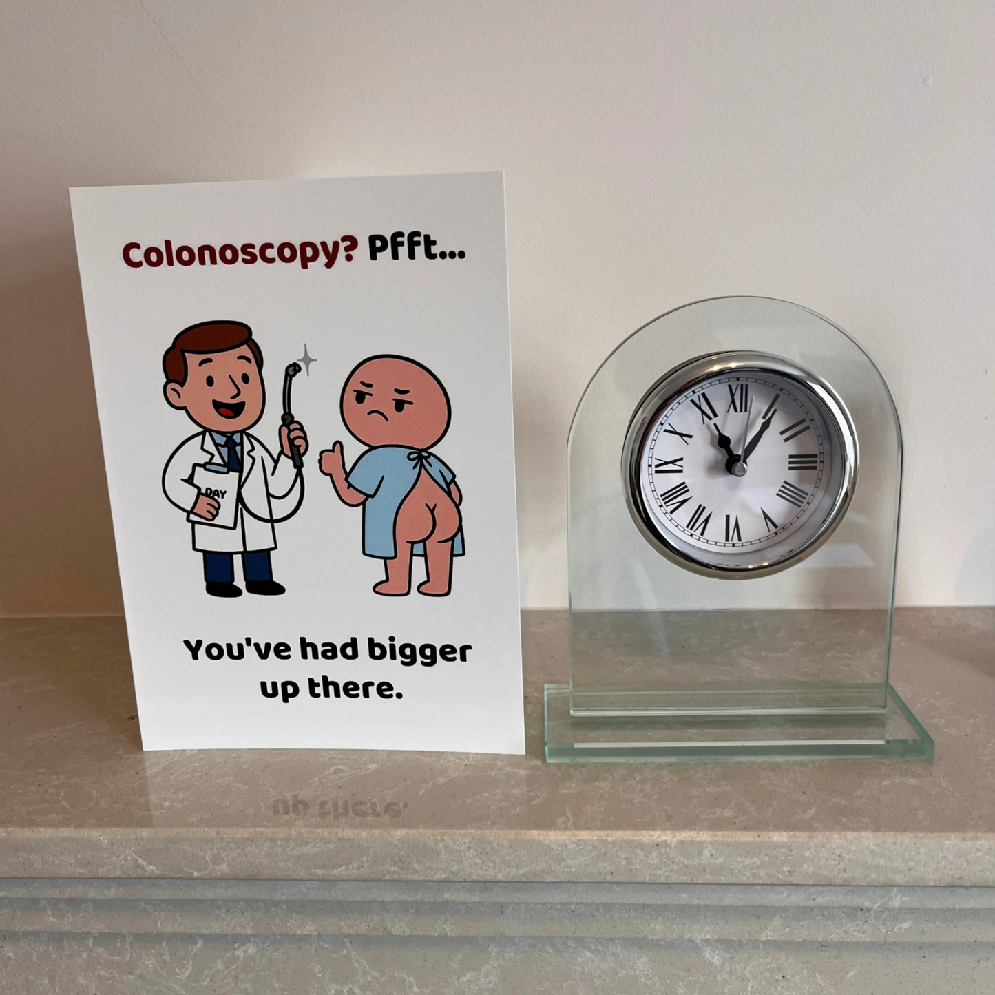 Funny Colonoscopy Card – “Pfft… You’ve Had Bigger Up There” | Rude Surgery Humour Greeting
