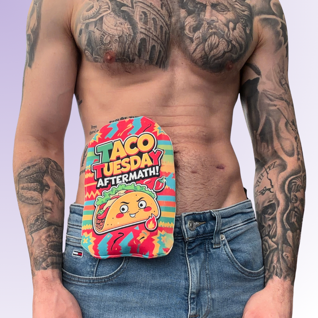 Cache-poche pour stomie "Lendemain de Taco Tuesday"