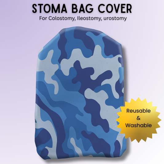 Pacific Blue Camouflage Stoma Bag Cover