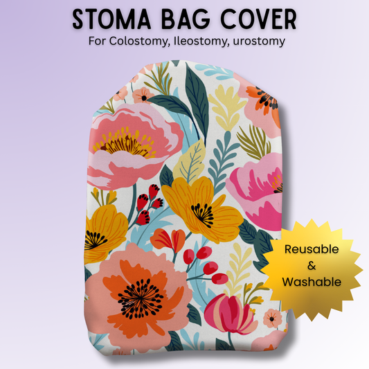 Floral Fusion Stoma Bag Cover