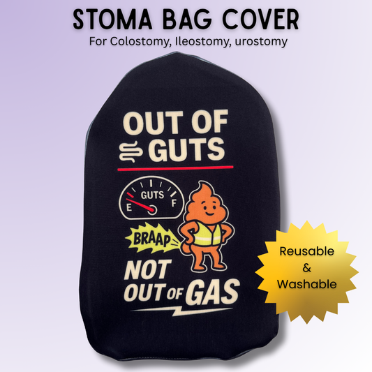 Fuel gauge design funny stoma bag cover for most colostomy, ileostomy & urostomy bags – Out of Guts.