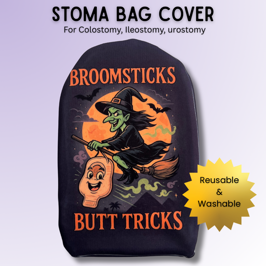 Broomsticks & Butt Tricks Stoma Bag Cover