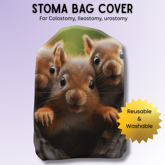 Silly Squirrels Stoma Bag Cover