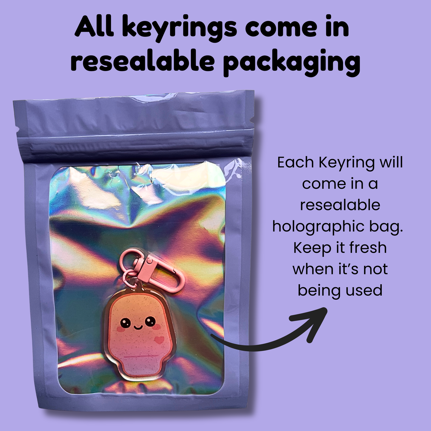 Peaches – The Sweet One | Stoma Buddy Keyring
