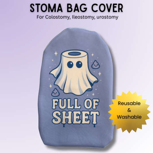 Cheeky Full Of Sheet stoma bag cover for most colostomy, ileostomy & urostomy bags.