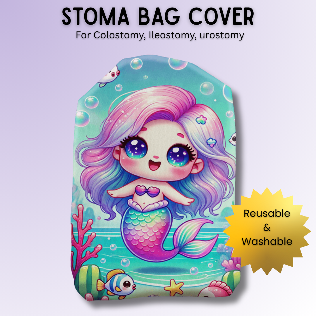 Coral The Clever Mermaid Stoma Bag Cover