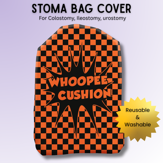 Orange Whoopie Cushion Stoma Bag Cover