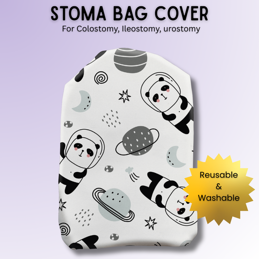 Space Panda Stoma Bag Cover