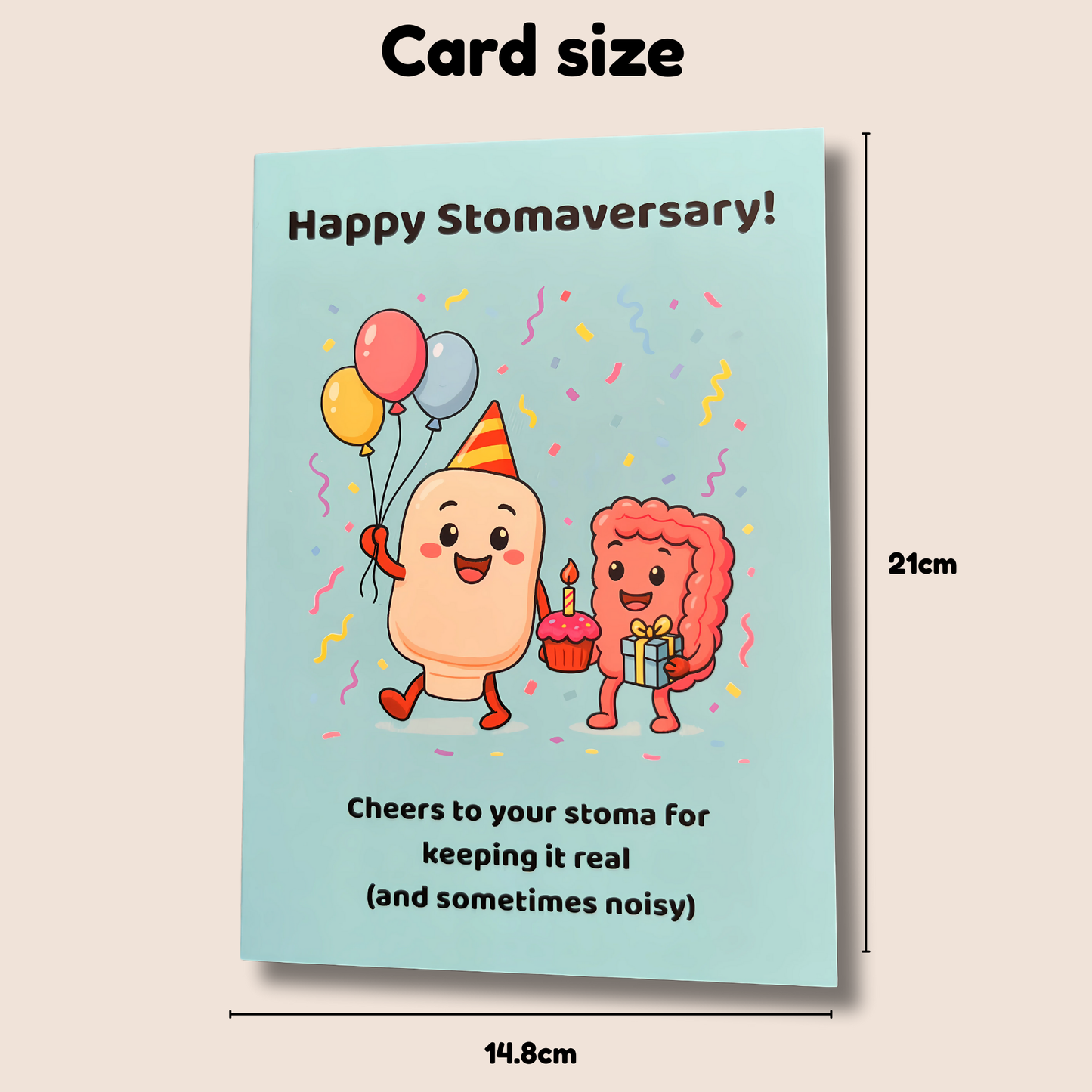 Happy Stomaversary Card – Funny Ostomy Anniversary Greeting | Stoma Celebration Humour