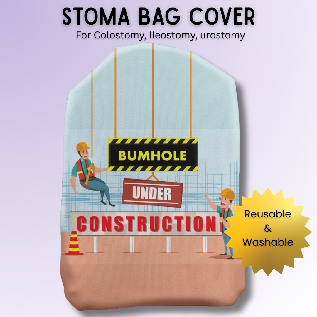 Bumhole Under Construction Stoma Bag Cover