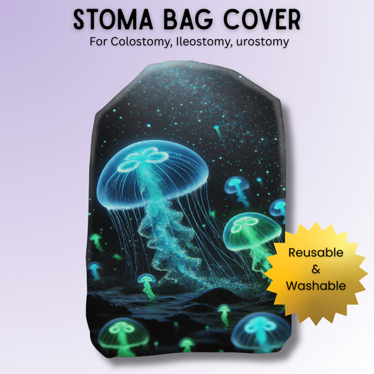 Bioluminescent Jellyfish Stoma Bag Cover
