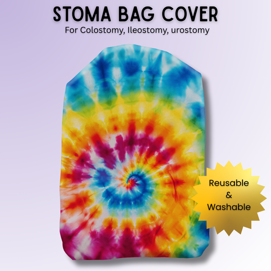 Rainbow Tie-dye Stoma Bag Cover