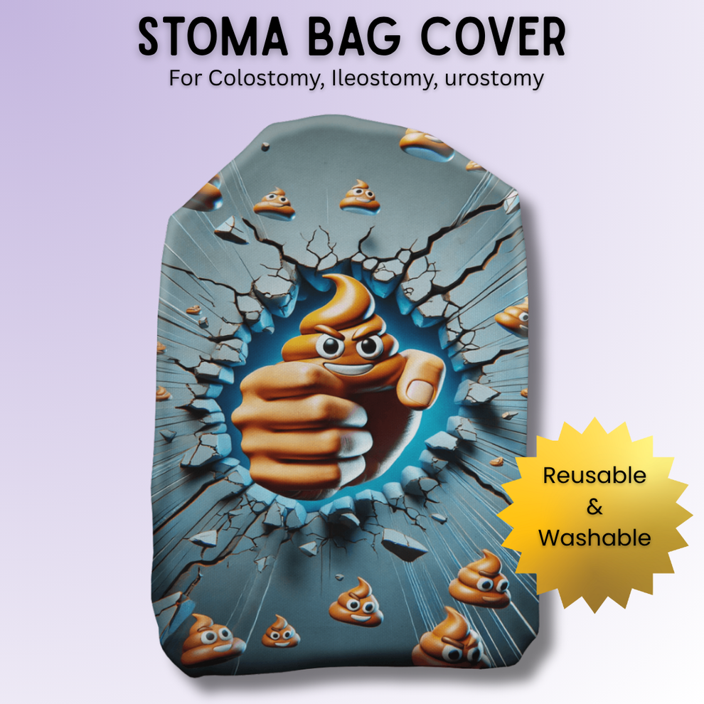 Escaping Poop Stoma Bag Cover | Funny Ostomy Pouch for Colostomy ...