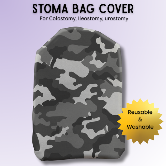 Blizzard Camouflage Stoma Bag Cover