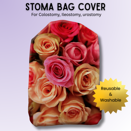 Pink Roses Stoma Bag Cover