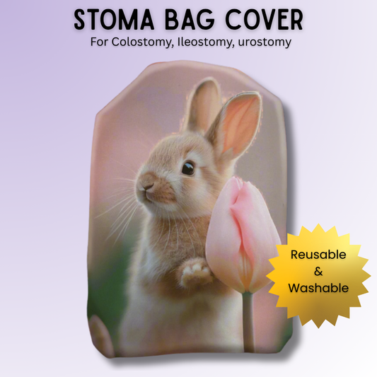 Rodger The Romantic Rabbit Stoma Bag Cover