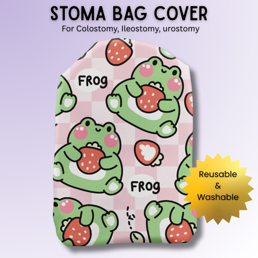 Strawberry Froggies Stoma Bag Cover