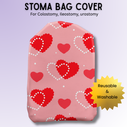 Hearts Variety Stoma Bag Cover
